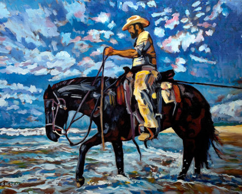 Western horse oil painting