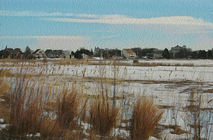 Newburyport marshes digital artwork